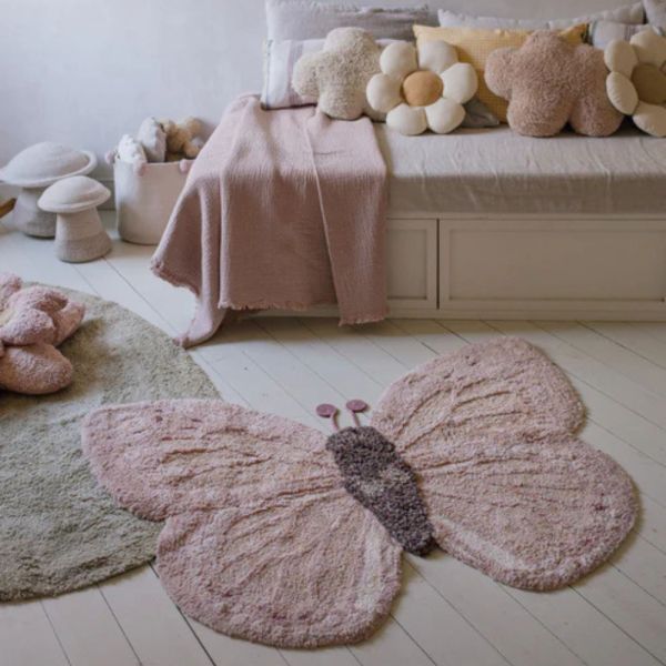 Tapis enfant 90x120cm Petit papillon