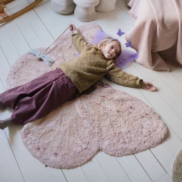 Tapis enfant 90x120cm Petit papillon