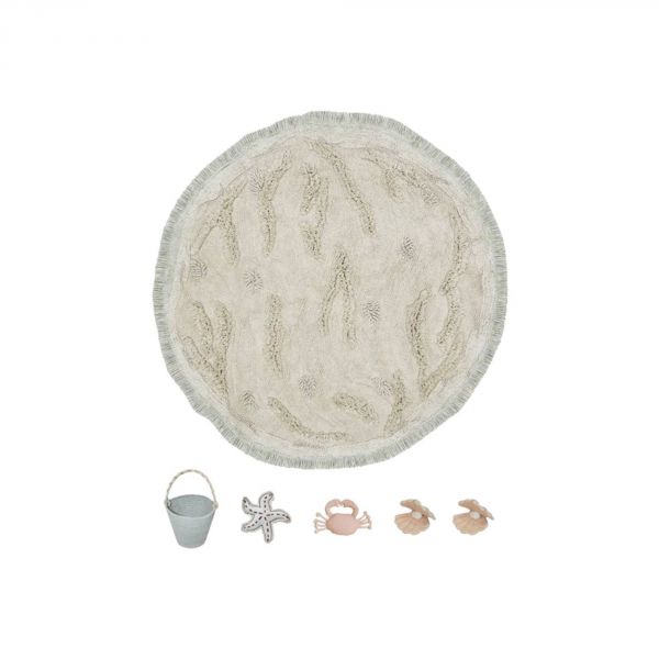 Tapis enfant rond Ø120 cm île