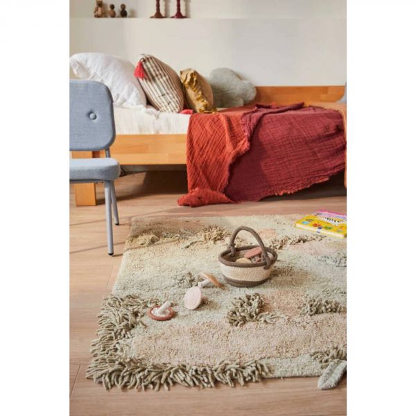 Tapis enfant 120x160 cm Forêt de champignons