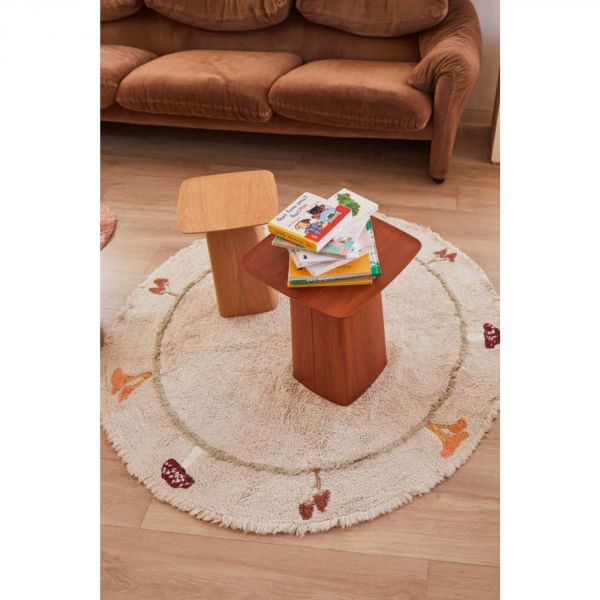 Tapis enfant rond Ø140 cm Champignons Chanterelle