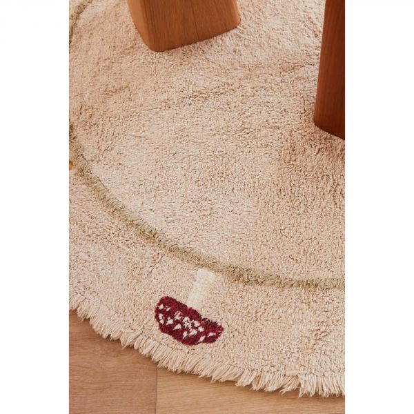 Tapis enfant rond Ø140 cm Champignons Chanterelle