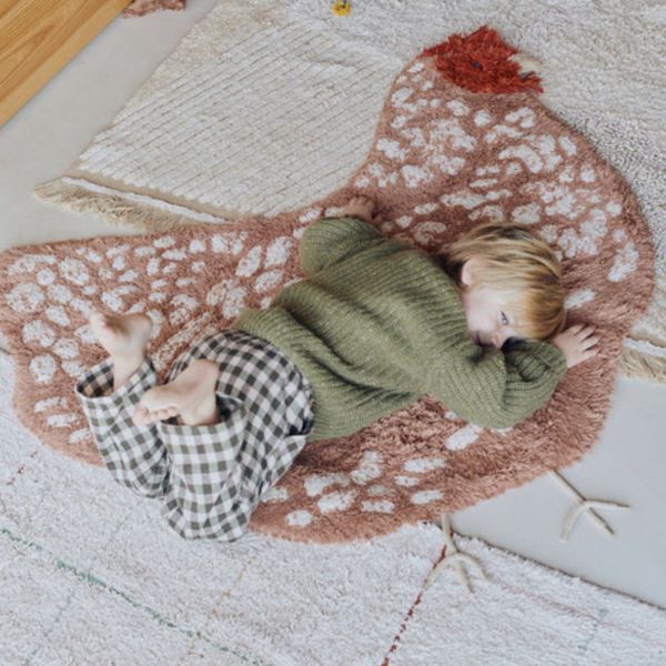 Tapis enfant 110x100 cm Poulet