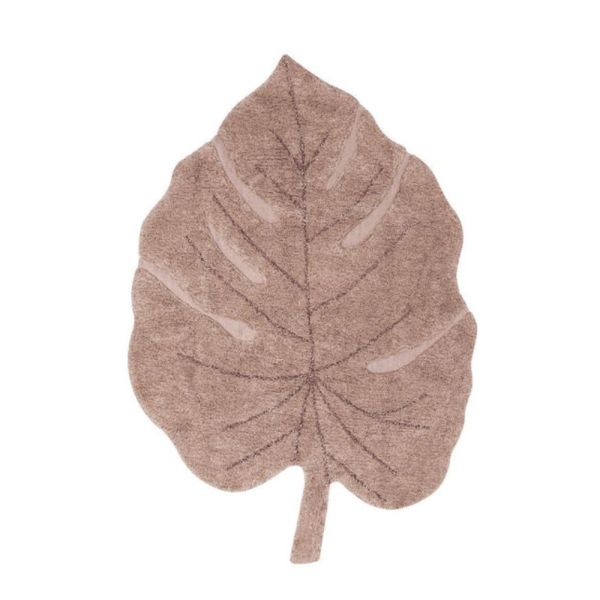 Tapis enfant 120x180 cm Feuille Monstera Rose