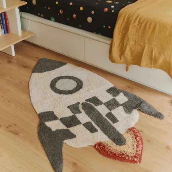 Tapis enfant 85x135 cm Fusée