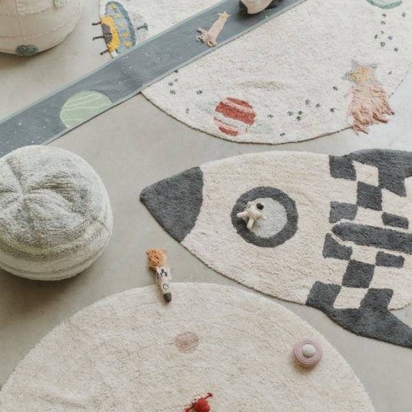 Tapis enfant 85x135 cm Fusée