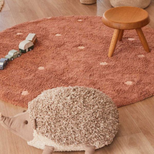 Tapis rond Ø 140 cm Pois Chestnut