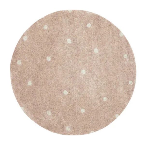 Tapis rond Ø 140 cm Pois Rose