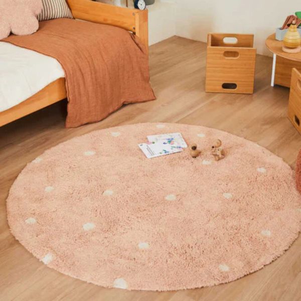 Tapis rond Ø 140 cm Pois Rose