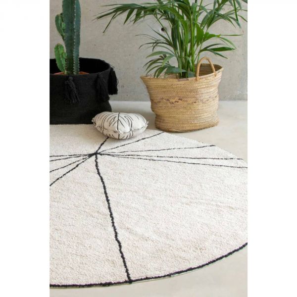 Tapis enfant rond Ø160 cm Trace beige