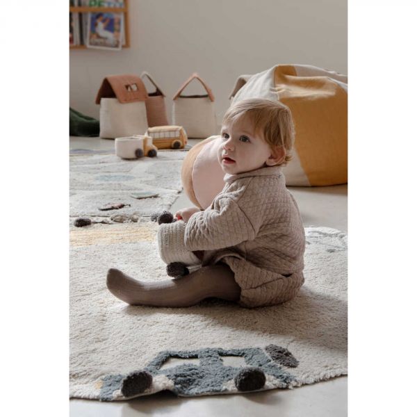 Tapis enfant rond Ø140 cm Roues