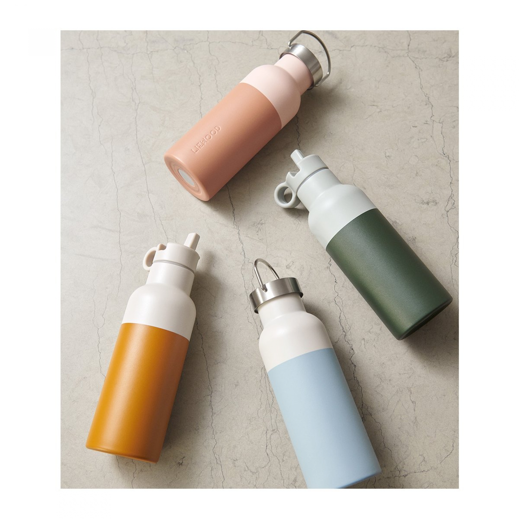 Liewood Gourde isotherme 500ml Sea Blue et Sandy Mix Made In Bébé