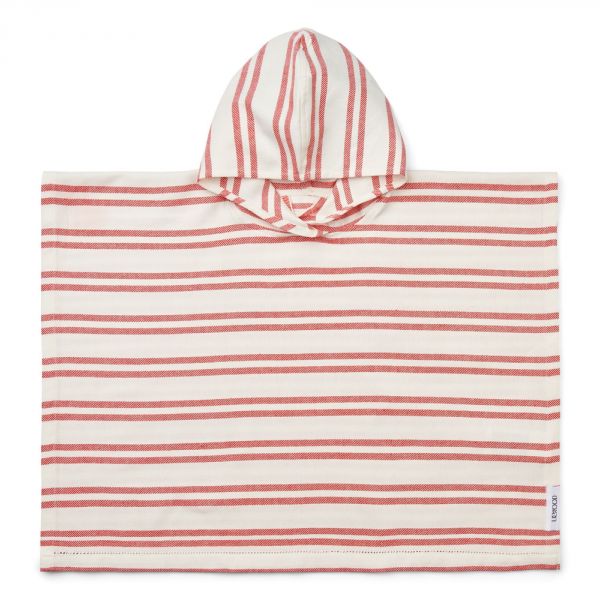 Poncho enfant Crème de la crème/Apple red 9-10 ans