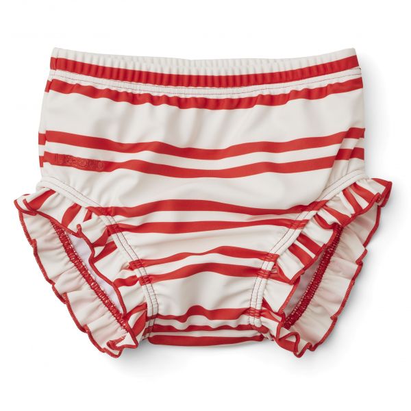 Maillot de bain bébé Mila 1-2 ans Stripe Crème de la crème Apple Red