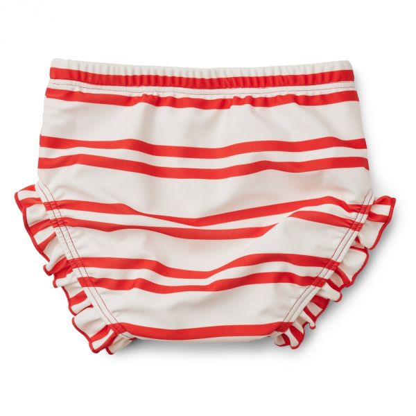 Maillot de bain bébé Mila 1-2 ans Stripe Crème de la crème Apple Red