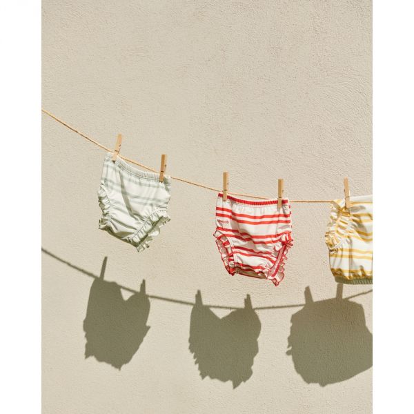 Maillot de bain bébé Mila 1-2 ans Stripe Crème de la crème Apple Red