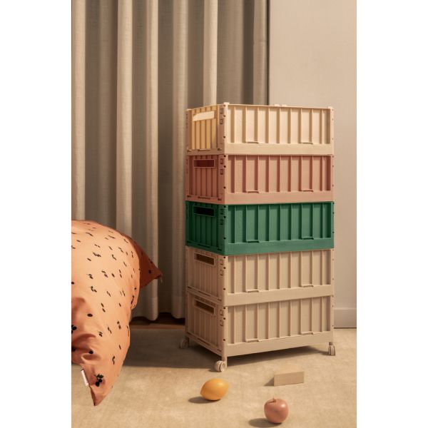 Boîte de rangement pliable avec roulettes Weston taille L Sandy