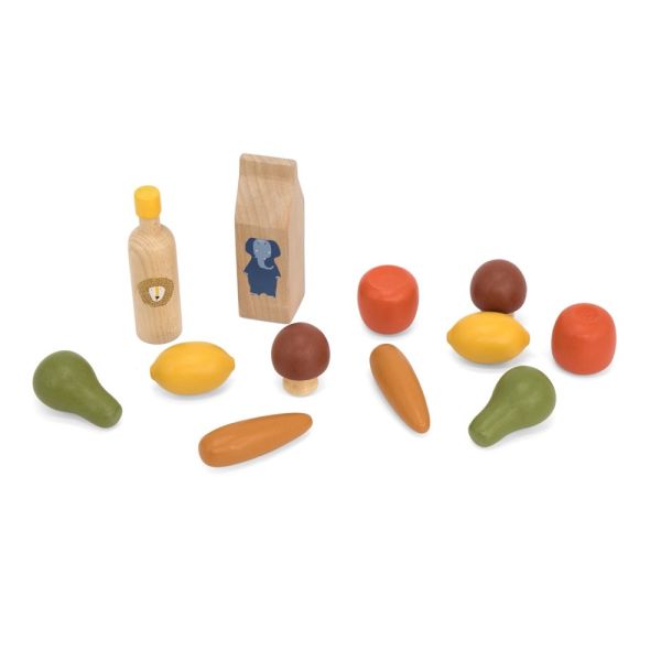 Set d'aliments et boissons en bois