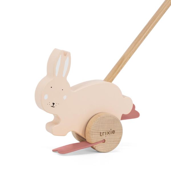 Jouet à pousser en bois - Mrs. Rabbit