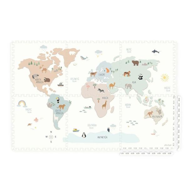 Tapis de jeu réversible  2 en 1 EEVAA Monde