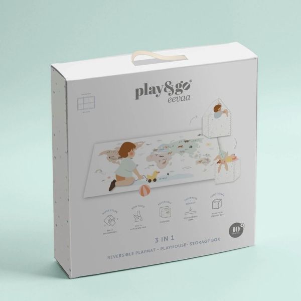 Tapis de jeu réversible  2 en 1 EEVAA Monde