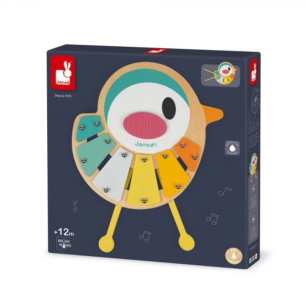 Xylophone pour enfant en forme d'oiseau