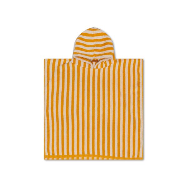 Poncho de plage rayures jaunes 65x65 cm