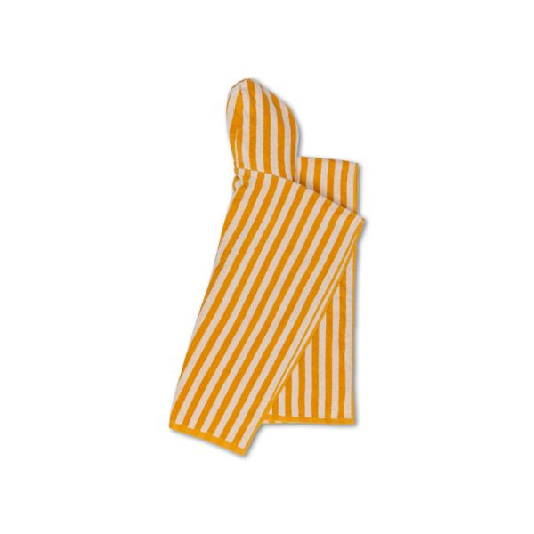 Poncho de plage rayures jaunes 65x65 cm
