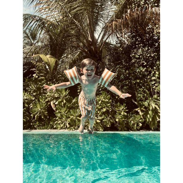 Brassards piscine enfant 2-6 ans - Rayures jaunes