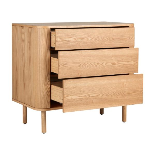 Commode 3 tiroirs Yume - Naturel Ash Wood