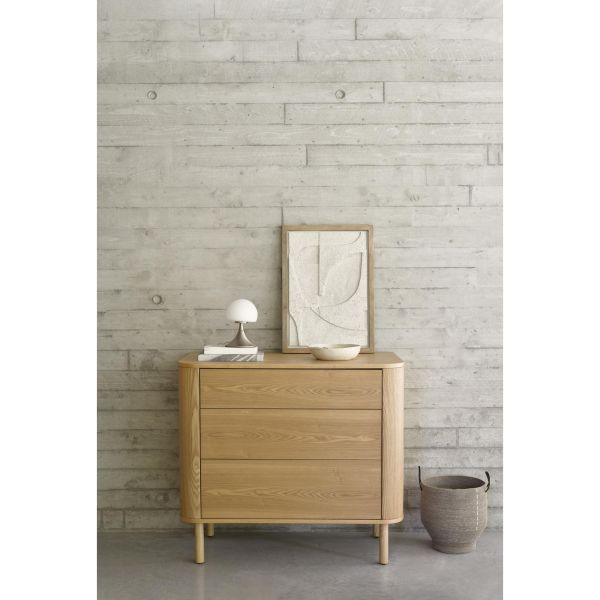 Commode 3 tiroirs Yume - Naturel Ash Wood