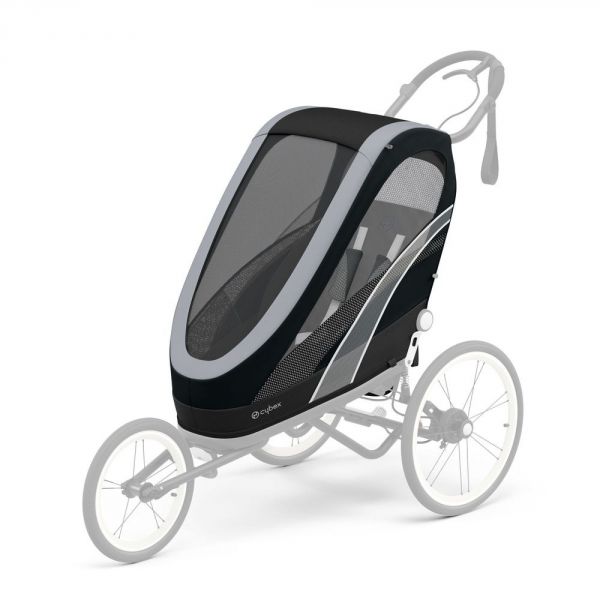 Habillage de siège poussette Zeno Noir