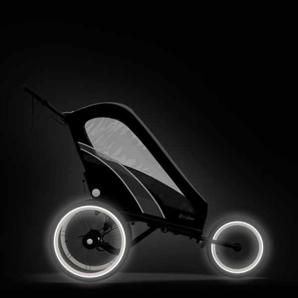 Habillage de siège poussette Zeno Noir